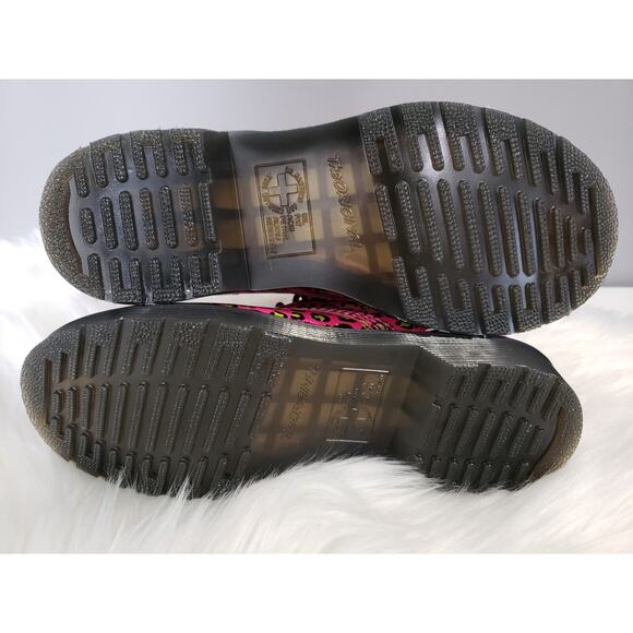 NEW Dr. Martens Docs 1460 Loud Leopard Smooth Pink 27652682 Women 6 Combat Boot - Picture 6 of 8